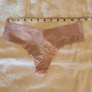 BNWT Pink and Gold/Silver Polka Dot Thong